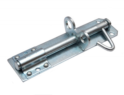 Задвижка skobis (СКОБИС) накладная ЗТ-150 цинк белый