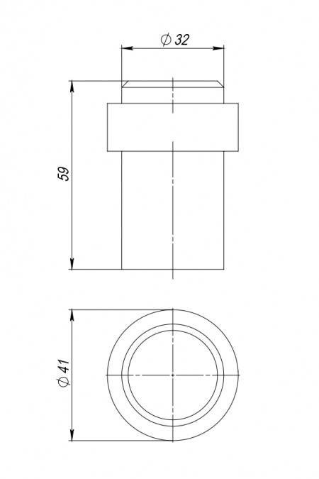 Упор Fuaro (Фуаро) дверной напольный STOPPER/M.14 INOX (нерж. сталь)