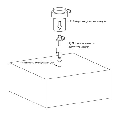 Упор Fuaro (Фуаро) дверной напольный STOPPER/M.14 INOX (нерж. сталь)