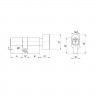 Цилиндровый Ajax (Аякс) механизм (AX102/70) AX1002Knob70 (30+10+30)/HD CP хром 4Key с вертушкой