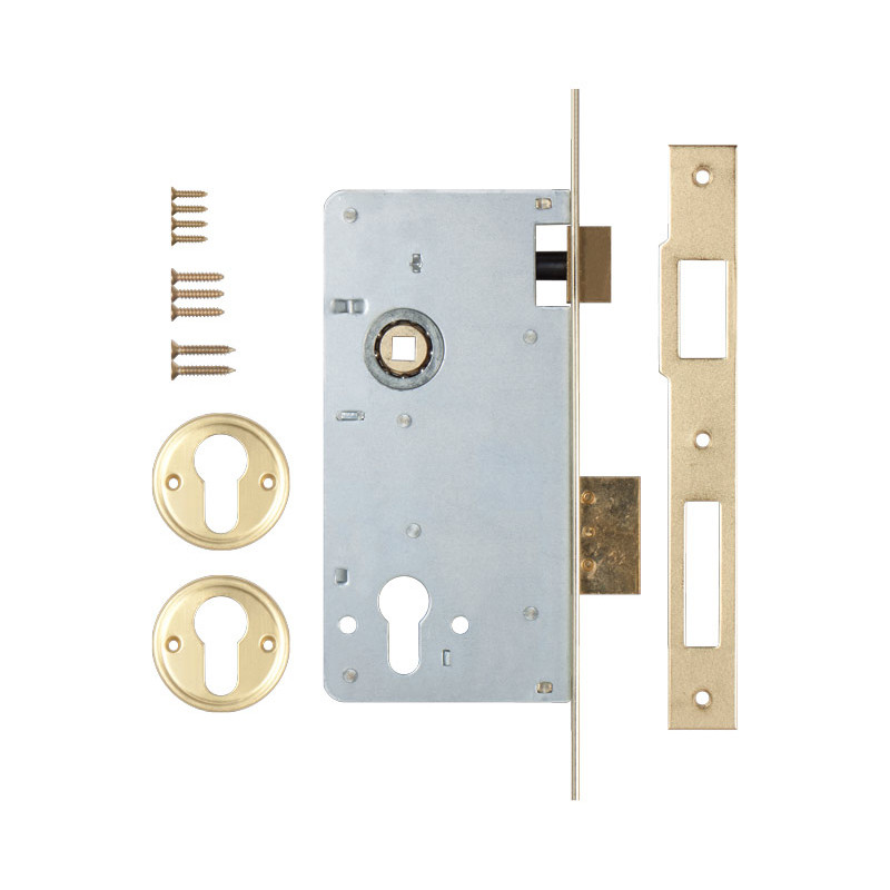 Корпус Kale kilit (Кале килит) врезного замка с защёлкой 152/R (60 mm) w/b (латунь)