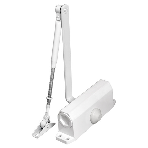 Доводчик Ajax (Аякс) дверной DCTR50-100 (TDR-100) 50-100кг WH белый