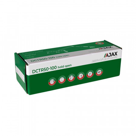 Доводчик Ajax (Аякс) дверной DCTR50-100 (TDR-100) 50-100кг WH белый
