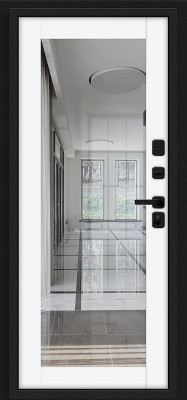 Флэш МФ/SBlack Букле черное/White Silk