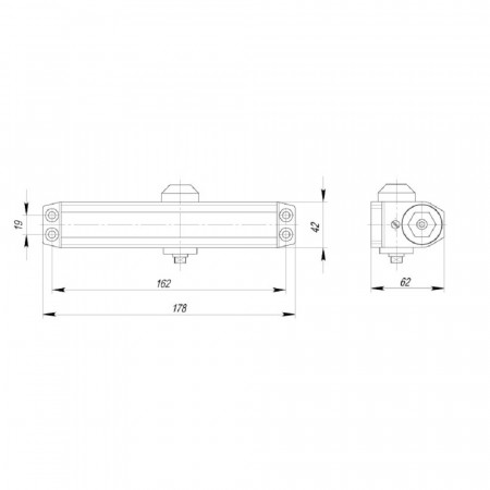 Доводчик Ajax (Аякс) дверной DCTR50-100 (TDR-100) 50-100кг BR коричневый