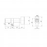 Цилиндровый Ajax (Аякс) механизм (AX102/70) AX1002Knob70 (30+10+30)/HD AB бронза 4Key с вертушкой