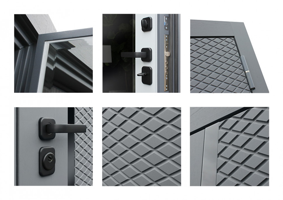 Стальная дверь "Манчестер" с зеркалом