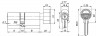 Цилиндровый Fuaro (Фуаро) механизм (100 ZM/60) 1000ZMKnob60(25+10+25) AB бронза 5Key с вертушкой