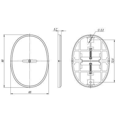 Накладка Fuaro (Фуаро) на сувальдный замок ESC.S-auto.ECO/OV.477 (ESC 477 eco) с авт. шторками CP хром