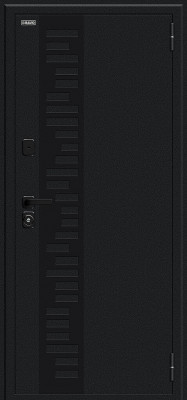 Техно Д2/SBlack Букле черное/White Silk