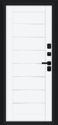 Техно Д2/SBlack Букле черное/White Silk