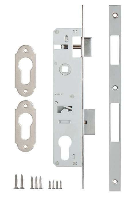 Корпус Kale kilit (Кале килит) узкопрофильного замка с защёлкой 153/P (25 mm) w/b (хром)