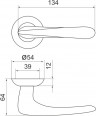 Ручка Armadillo (Армадилло) раздельная R.LD54.Pava (Pava LD42) CP-8 хром TECH