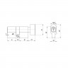 Цилиндровый Ajax (Аякс) механизм (AX102/60) AX1002Knob60 (25+10+25)/HD AB бронза 4Key с вертушкой