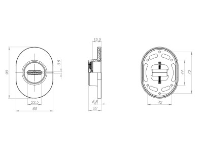 Накладка Fuaro (Фуаро) на сувальдный замок ESC.S-auto.RL/U/K.477 SSG-39 сатинированное золото