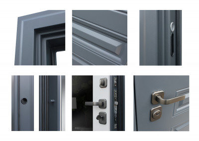 Стальная дверь "Барселона" с зеркалом