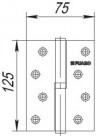 Петля Fuaro (Фуаро) съемная IN5430SR AB правая (413-5 125x75x2,5) бронза