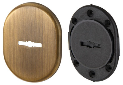 Декоративная накладка Armadillo (Армадилло) на сувальдный замок со шторкой PS-DEC CT (ATC Protector 1) AB-77 Бронза