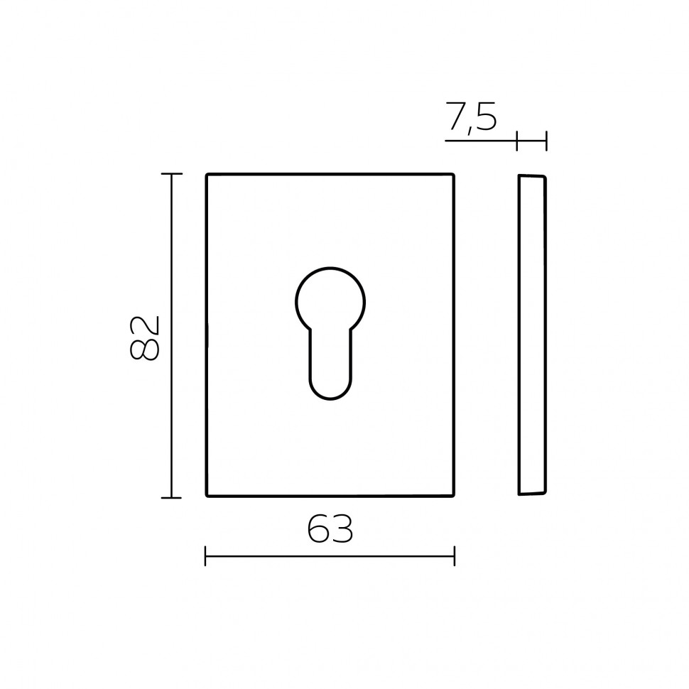 Накладка Fuaro (Фуаро) на цилиндр ESC.C.TRG/K.486 SSC-16 сатинированный хром (1 шт.)