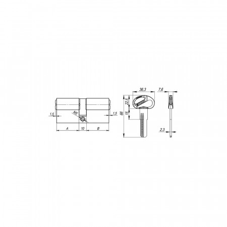 Цилиндровый Fuaro (Фуаро) механизм (D-PRO500/60) D-PRO5000Key60(25+10+25) BL черный 5Key