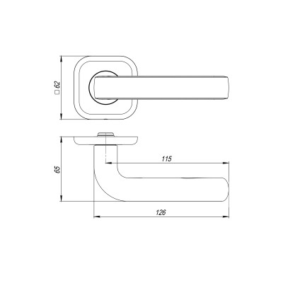 Ручка Fuaro (Фуаро) раздельная K.TRD62.TOROID CP-8 хром