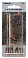 Петля Fuaro (Фуаро) универсальная без врезки IN4500W-BL AB (500-2BB/BL 100x2,5) бронза БЛИСТЕР