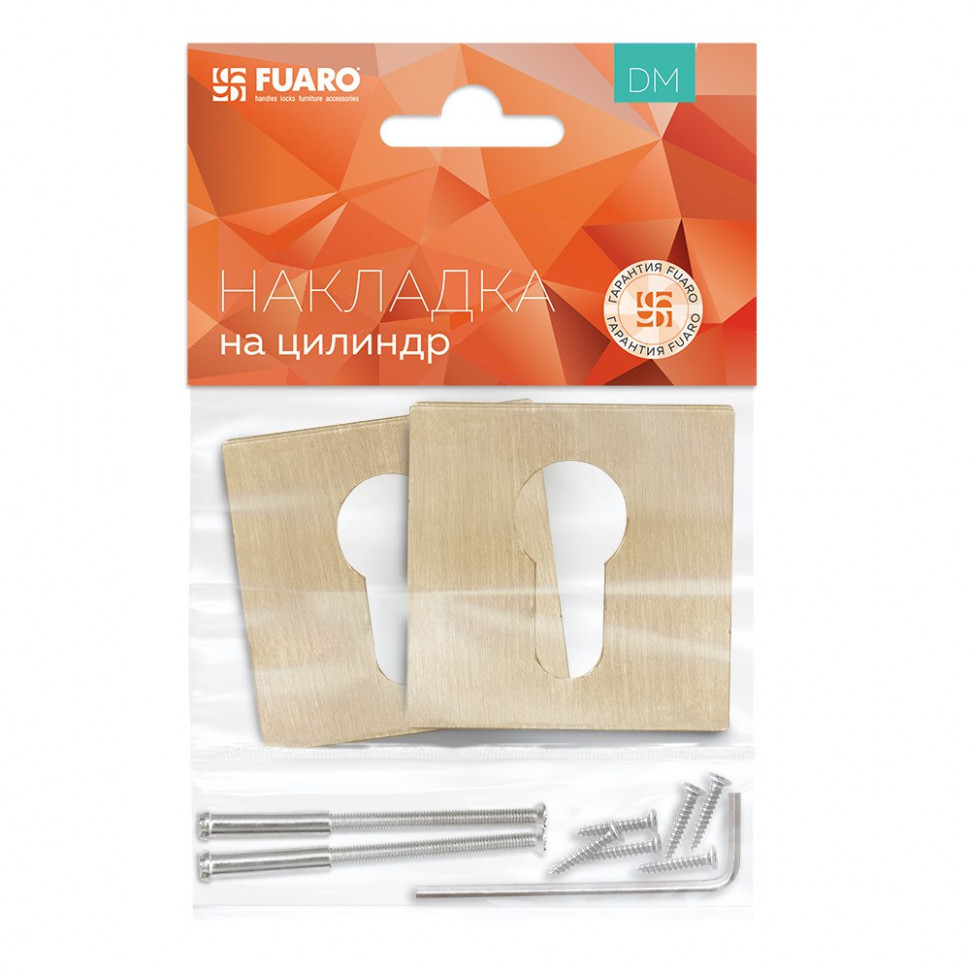 Накладка Fuaro (Фуаро) под цилиндр ET.K.DM51 (ET DM) SSG-39 сатинированное золото