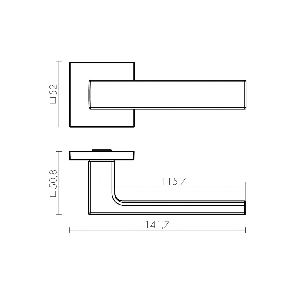 Ручка Fuaro (Фуаро) раздельная K.TRG52.TETRAGON SSC-16 сатин хром 8х140 мм