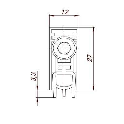 Автоматический Armadillo (Армадилло) порог EASY BLOCK U/1020