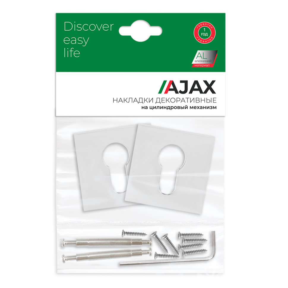 Накладка Ajax (Аякс) под цилиндр ET.K.JS51 (ET JS) CP-8 хром