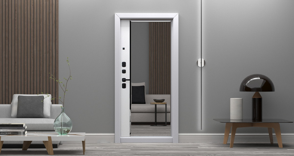 Стальная дверь "Ливерпуль с зеркалом"