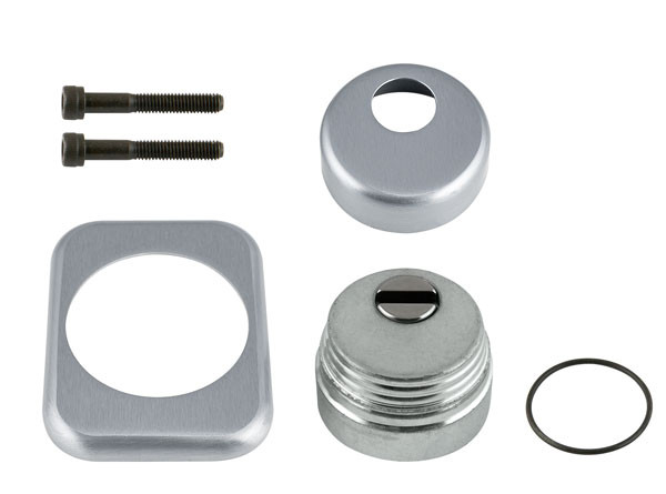 Броненакладка Armadillo (Армадилло) на ЦМ квадрат (от вырывания, 25 мм) ET/ATC-Protector 1-25(SQ) SC-14 Матовый хром