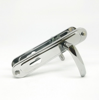 Ручка дверная Zenit (Зенит) на планке РФ1-85.02 (85 мм) хром