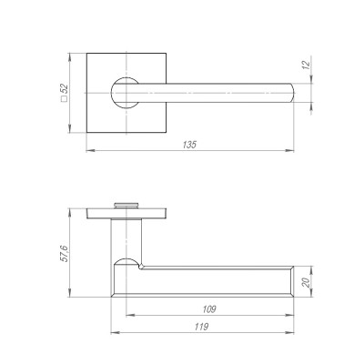 Ручка Ajax (Аякс) раздельная K.JS51.APOLO BL-24 черный