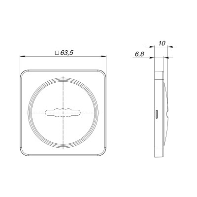 Накладка Fuaro (Фуаро) на сувальдный замок ESC.S-auto.MSC/K.62 с авт.шторками BL-24 черный (1шт.)