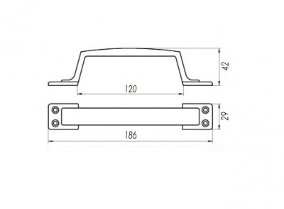 Ручка-скоба Zenit (Зенит) РС100.01 (медь)