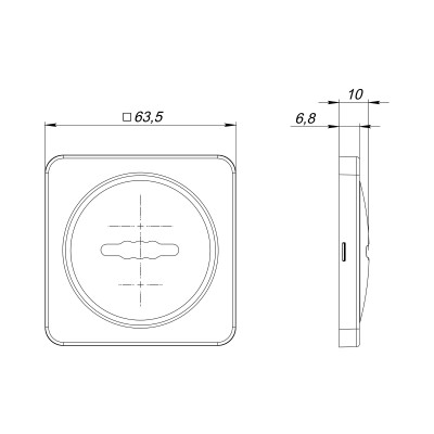 Накладка Fuaro (Фуаро) на цилиндр ESC.C.MSC/K.62 BL-24 черный (1 шт.)