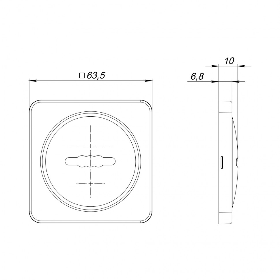 Накладка Fuaro (Фуаро) на цилиндр ESC.C.MSC/K.62 BL-24 черный (1 шт.)