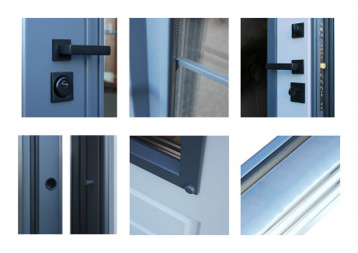 Стальная дверь "Эльбрус" с окном и английской решеткой (терморазрыв 3к)