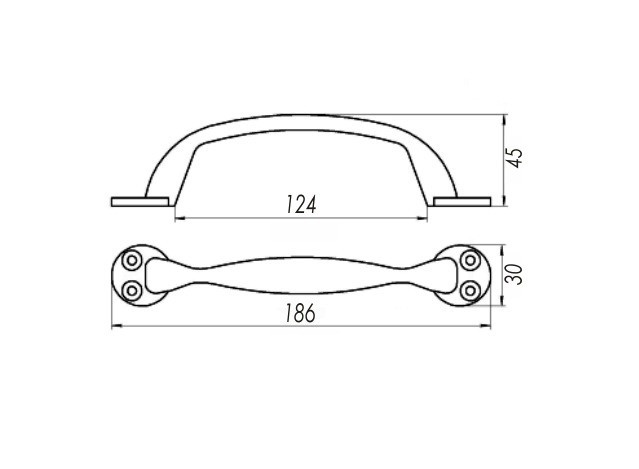 Ручка-скоба Zenit (Зенит) РС100.02 (медь)