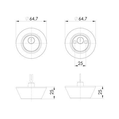 Замок Ajax (Аякс) врезной DK.001 ET BL черный