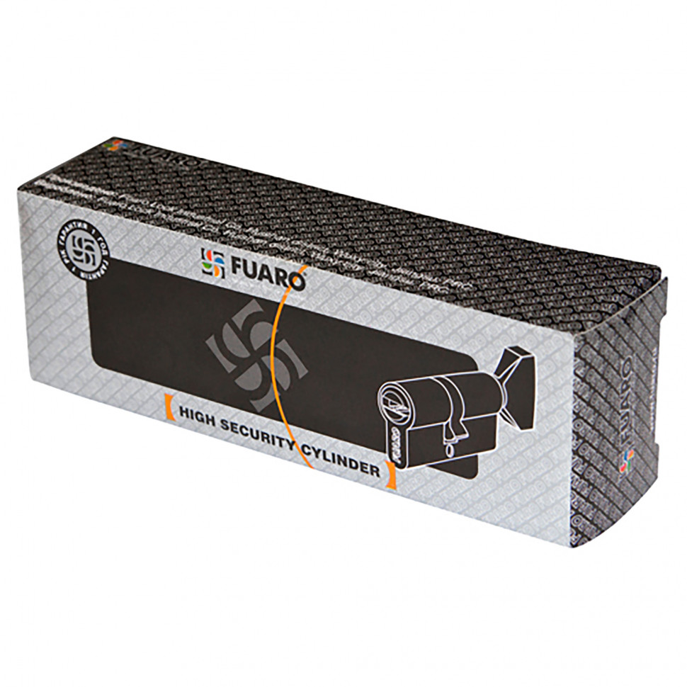 Цилиндровый Fuaro (Фуаро) механизм (100 CM/80) 1000CMKnob80(35+10+35) CP хром 3Key с вертушкой