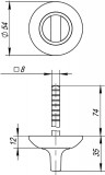 Ручка Fuaro (Фуаро) поворотная BKW8.R.AR54 (BKW8 AR) ABG-6 бронза