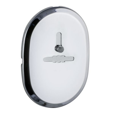 Декоративная Fuaro (Фуаро) накладка ESC 476 (90х65) СP ХРОМ на сувальдный замок с шторкой