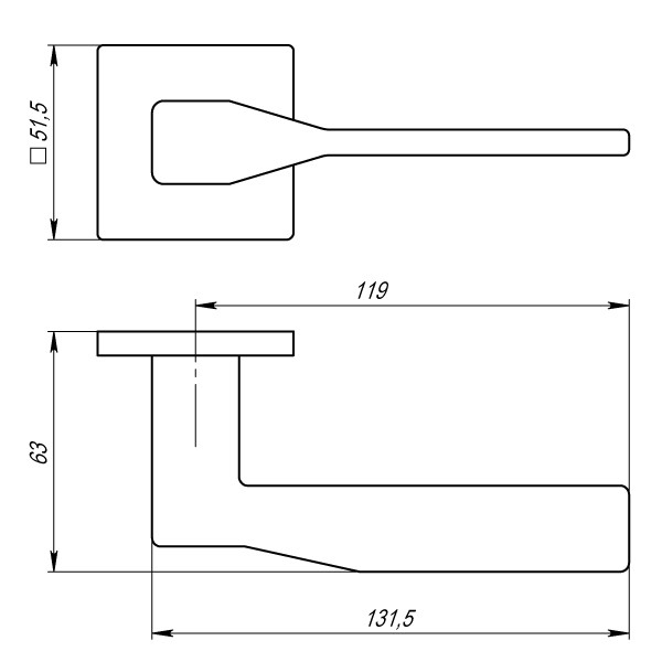 Ручка Armadillo (Армадилло) раздельная K.USS52.GRAND (GRAND USS) BL-26 черный