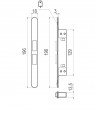 Магнитная AGB (АГБ) защелка регулируемая Touch B01120.30.93 (черный) с лицевой планкой B01120.31.93
