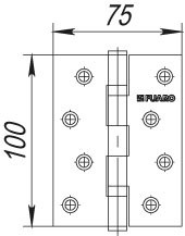 Петля Fuaro (Фуаро) универсальная IN4200U SB (2BB 100x75x2,5) мат. золото