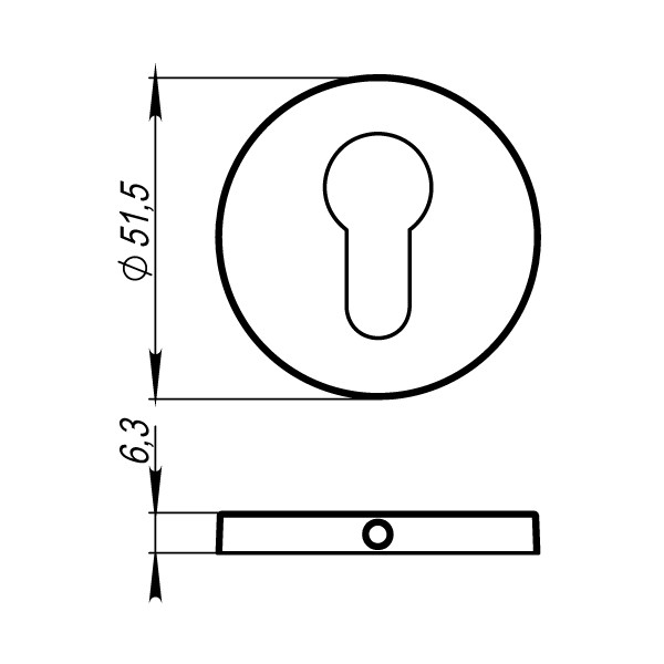 Накладка Armadillo (Армадилло) под цилиндр ET.R.URS52 (ET URS) BPVD-77 вороненый никель