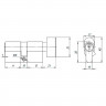 Цилиндровый Ajax (Аякс) механизм (AX102/60) AX1002Knob60 (25+10+25) PB латунь с вертушкой