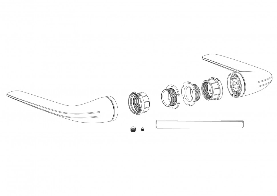 Ручка Armadillo (Армадилло) раздельная R.ART30.LACONY MWSC-33 итальянский тисненый